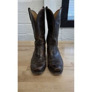 Lucchese 1883 Distressed Brown Leather Western Cowboy Boots Size 7